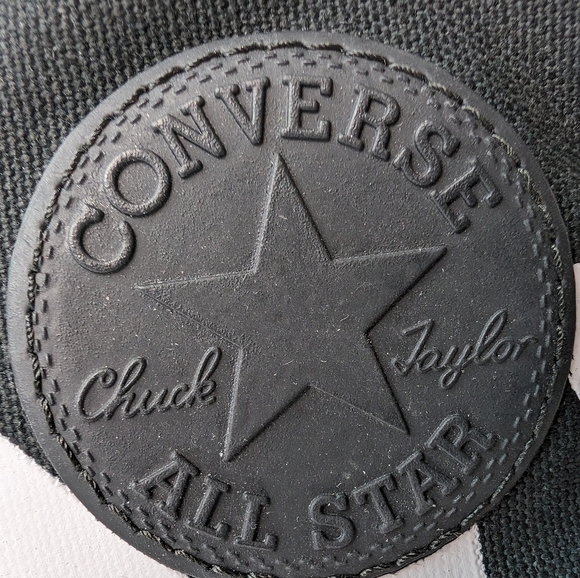 Converse Chuck Taylor All Star Hi Spellout Black White Unisex NEW M 5.5 W 7.5 - Picture 7 of 10